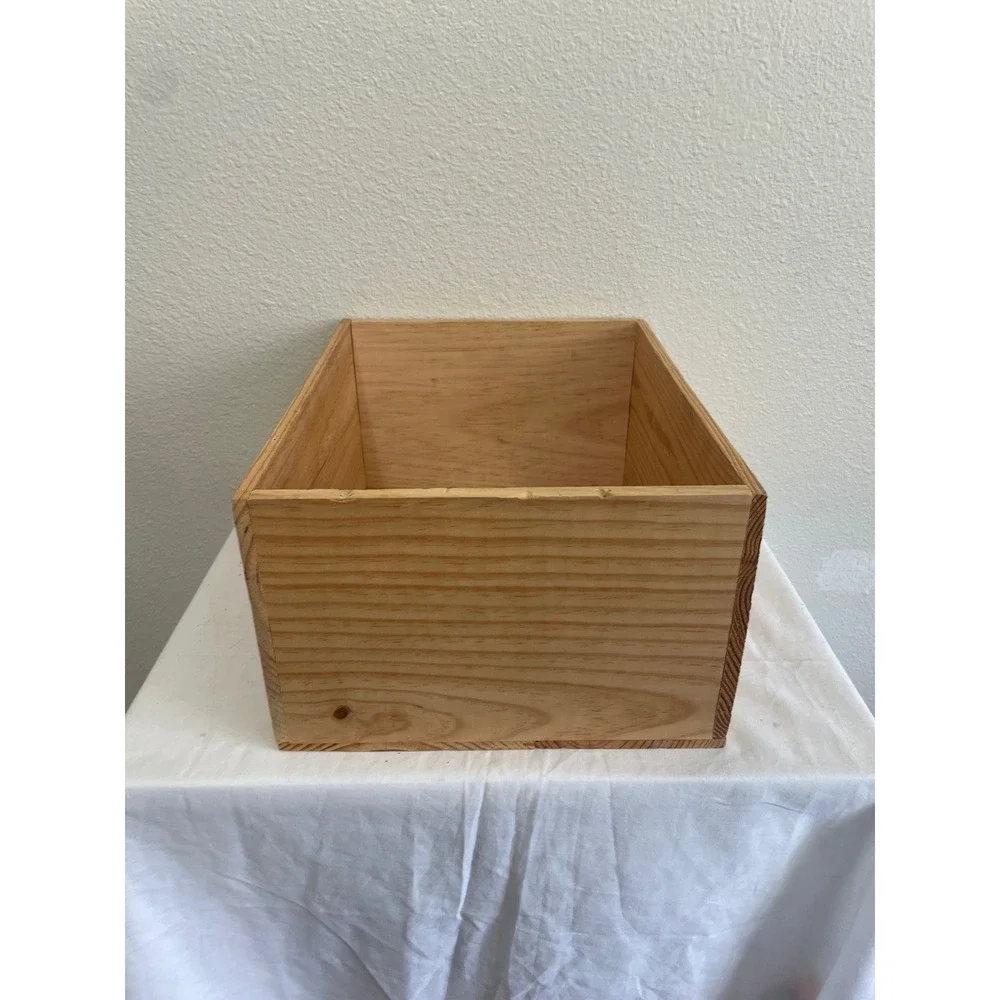 Chateau d Arcins Wine Crate French Wood Box Natural Excellent Haut-Medoc Crate - Picture 2 of 6